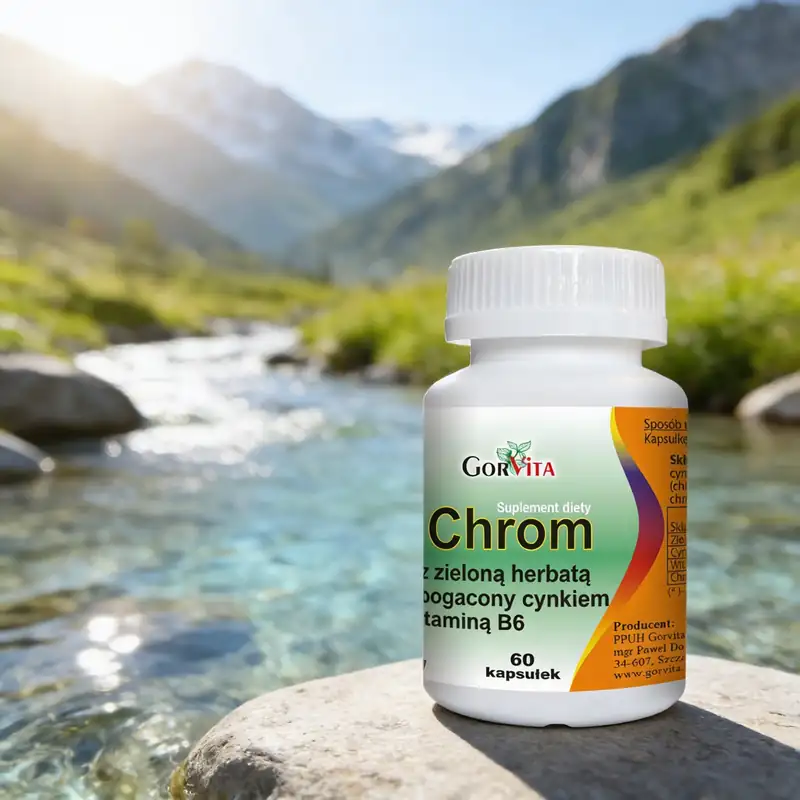 Chrom z zieloną herbatą
