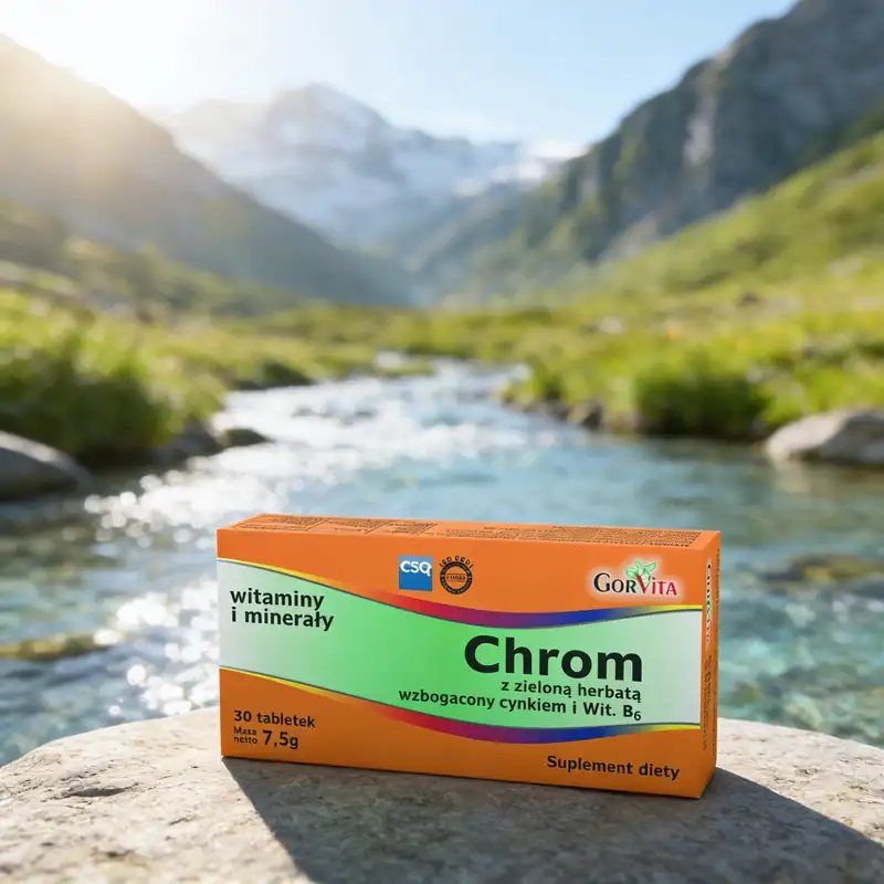 Chrom z zieloną herbatą